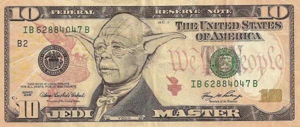 Star Wars - Yoda - Jedi Master dollar bill